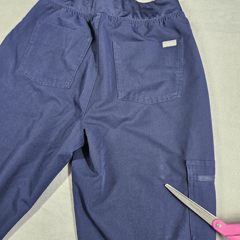 Figs Scrub Pants Women Small Tall Blue High Waist Zamora Jogger Pull On Pockets - Picture 8 of 14